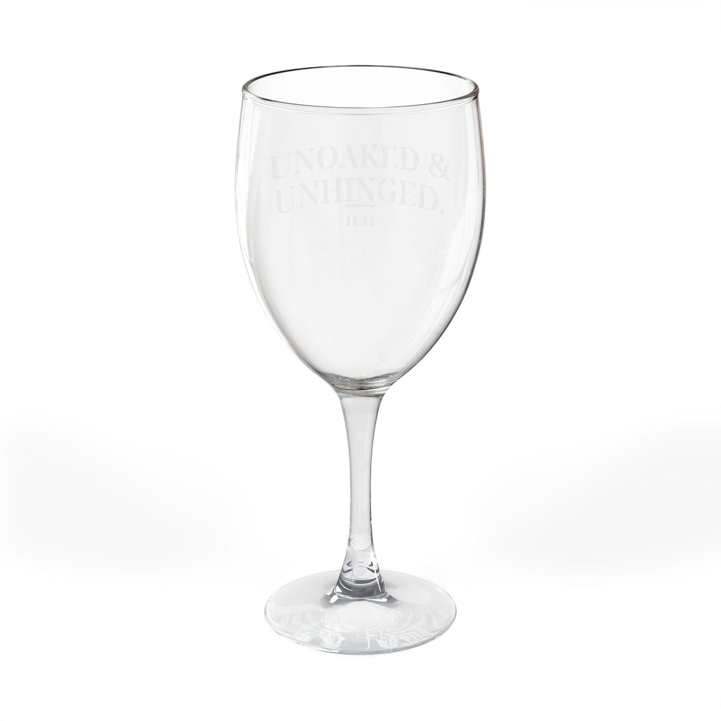 Unoaked & Unhinged Wine Glass