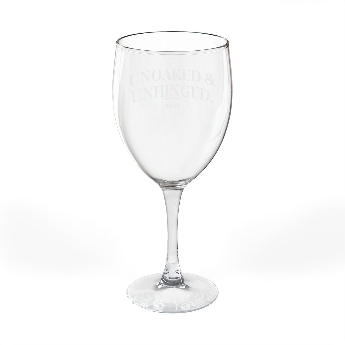 Unoaked & Unhinged Wine Glass