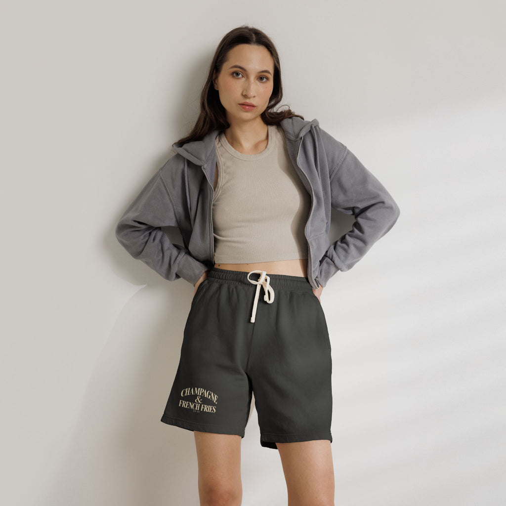 Champagne & French Fries Sweat Shorts
