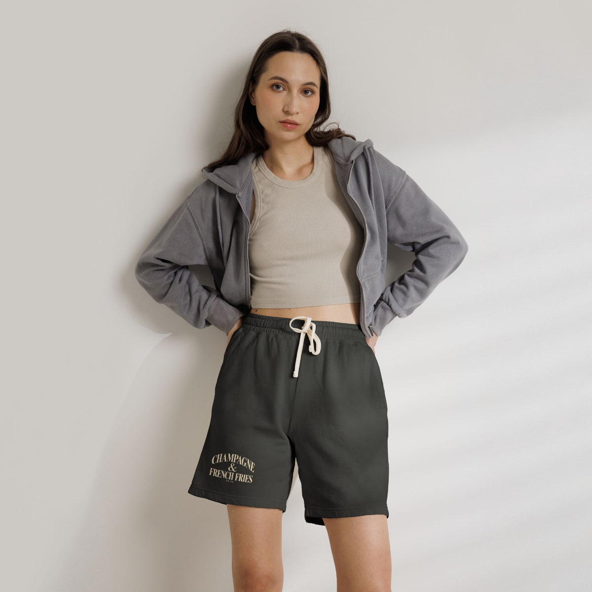 Champagne & French Fries Sweat Shorts