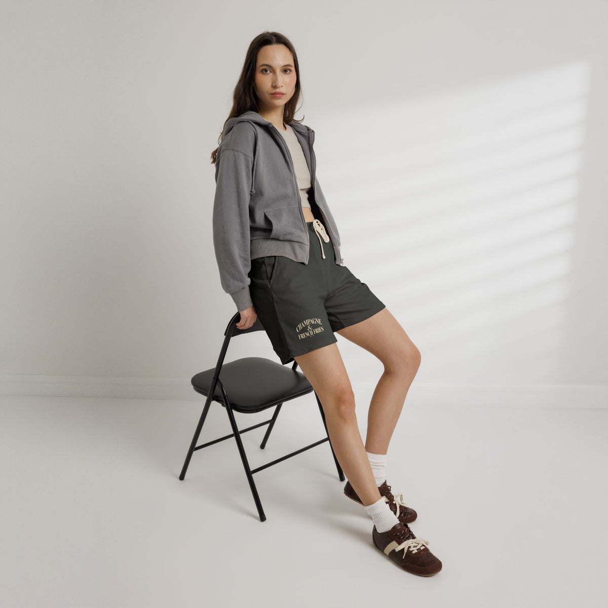Champagne & French Fries Sweat Shorts