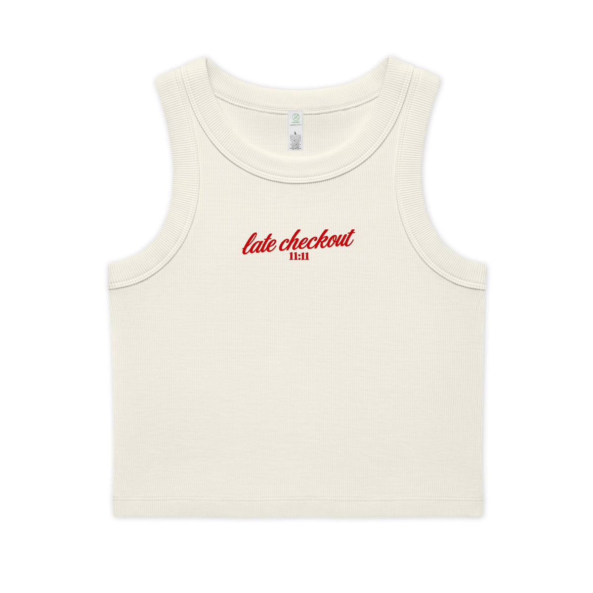 Late Checkout Rib Crop Tank