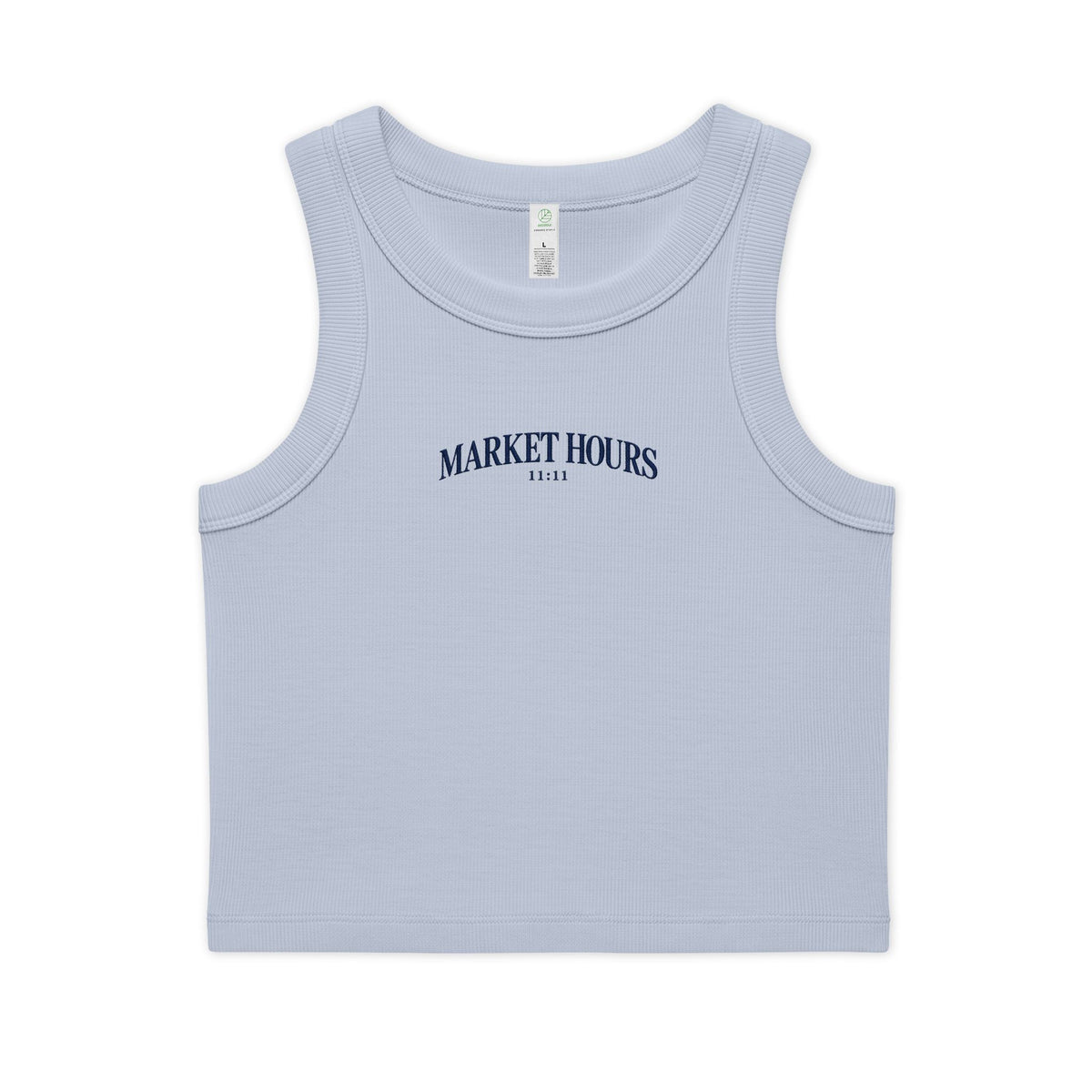 Market Hours Ribbed Crop Tank