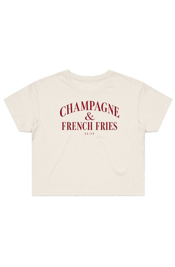 Champagne amp French Fries Street Crop Tee