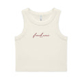 French Wine Script Crop Tank — Women's Ribbed Organic Tank Top